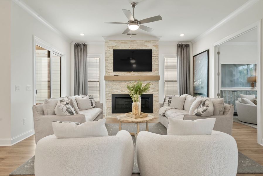 Representative furnished interior of a home built from the The Hickory by The Providence Group in Promenade at Sawnee Village, Cumming (Image 7).