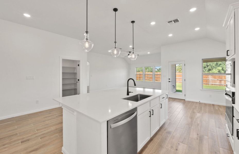 Furnished interior view inside a new home in Saddleback at Santa Rita Ranch, Liberty Hill (Image 8). Furnished interior view inside a new home in Saddleback at Santa Rita Ranch, Liberty Hill (Image 8).