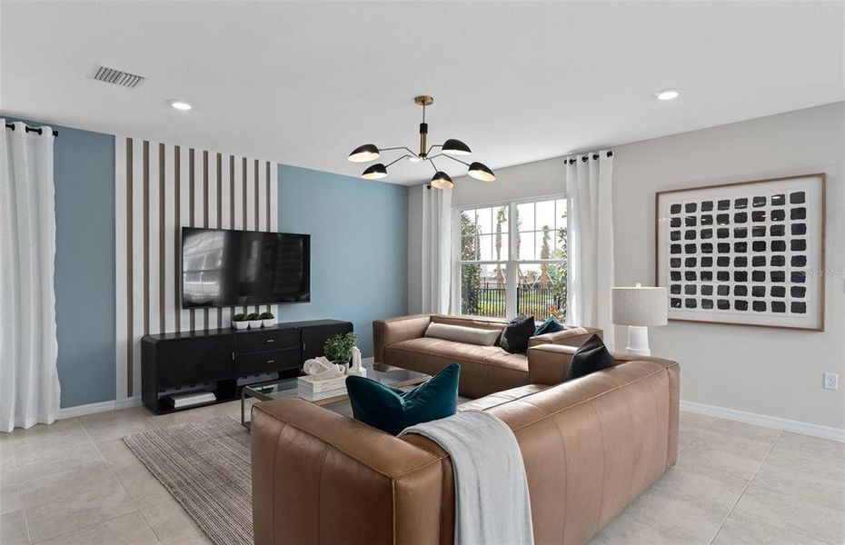 Furnished interior view inside a new home in Silverleaf Oaks, Winter Garden (Image 8).