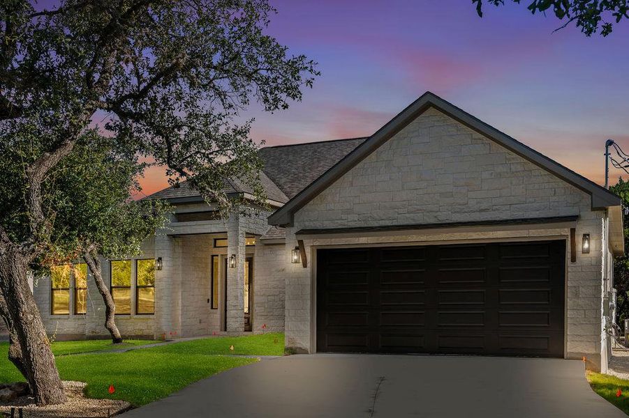 Front exterior of a new home in , Canyon Lake, TX, highlighting curb appeal (Image 1). Front exterior of a new home in , Canyon Lake, TX, highlighting curb appeal (Image 1).