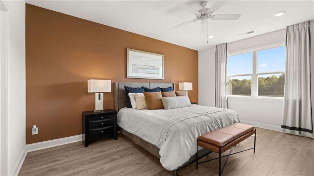 Furnished interior view inside a new home in Oak Ridge Meadows - Active Adult, Locust Grove (Image 9).