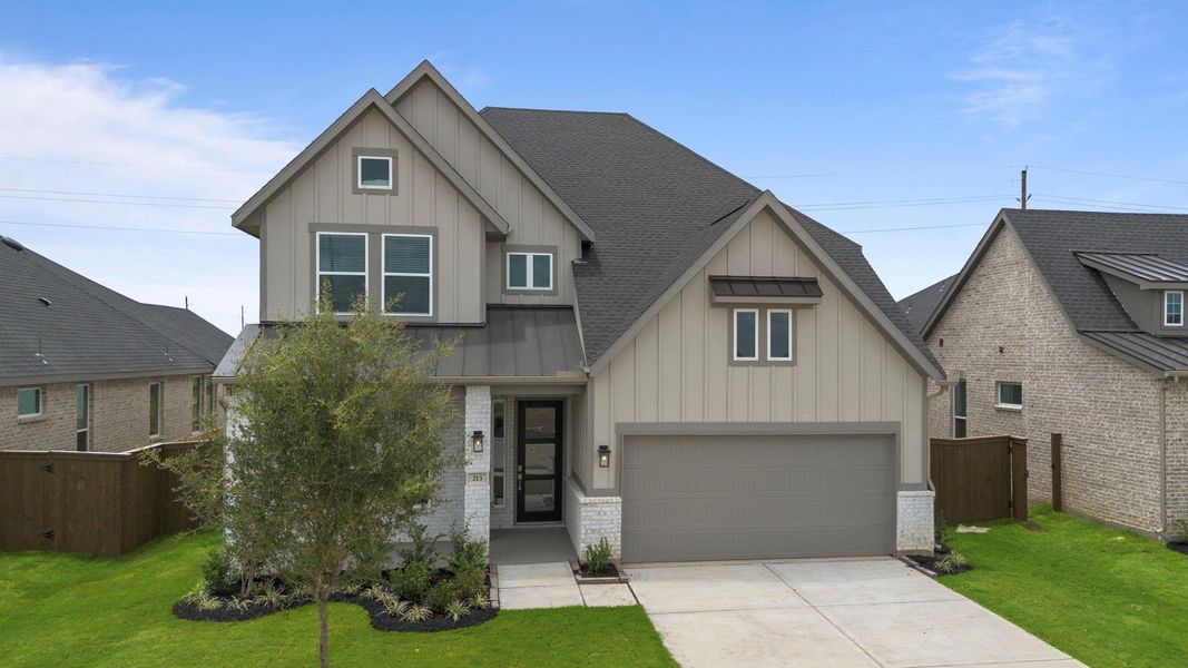 Front exterior of a new home in Attwater, Waller, TX, highlighting curb appeal (Image 22). Front exterior of a new home in Attwater, Waller, TX, highlighting curb appeal (Image 22).