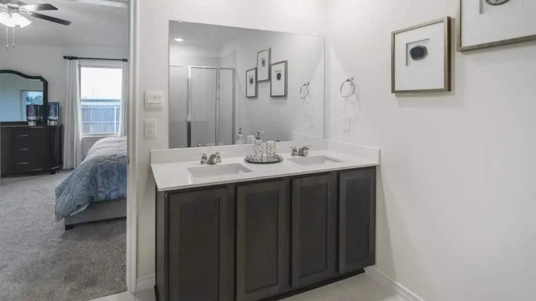 Furnished interior view inside a new home in Liberty Crossing, Royse City (Image 14).