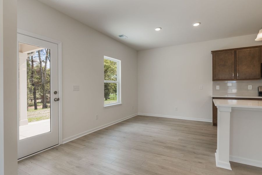 Dining area with access to the back patio.