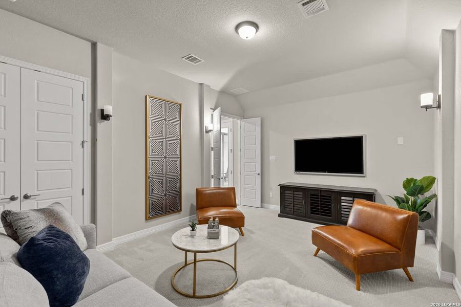 Furnished interior view inside a new home in Potranco Oaks, Castroville (Image 23). Furnished interior view inside a new home in Potranco Oaks, Castroville (Image 23).