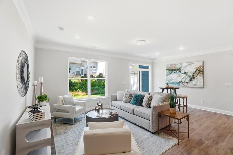 Furnished interior view inside a new home in Harrisburg Village Townhomes, Harrisburg (Image 14).