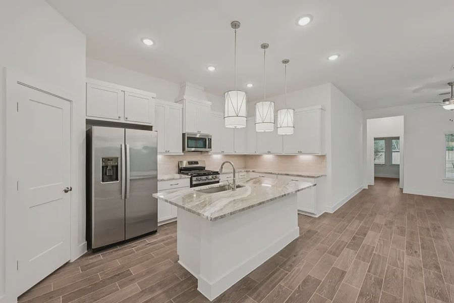 Representative furnished interior of a home built from the Pommery by Chesmar Homes in Kresston Chateau, Montgomery (Image 5). Representative furnished interior of a home built from the Pommery by Chesmar Homes in Kresston Chateau, Montgomery (Image 5).