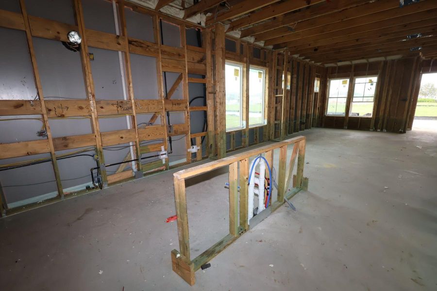 In-progress construction of a new home in Pomona - Grove Row Collection, Manvel, TX (Image 7).