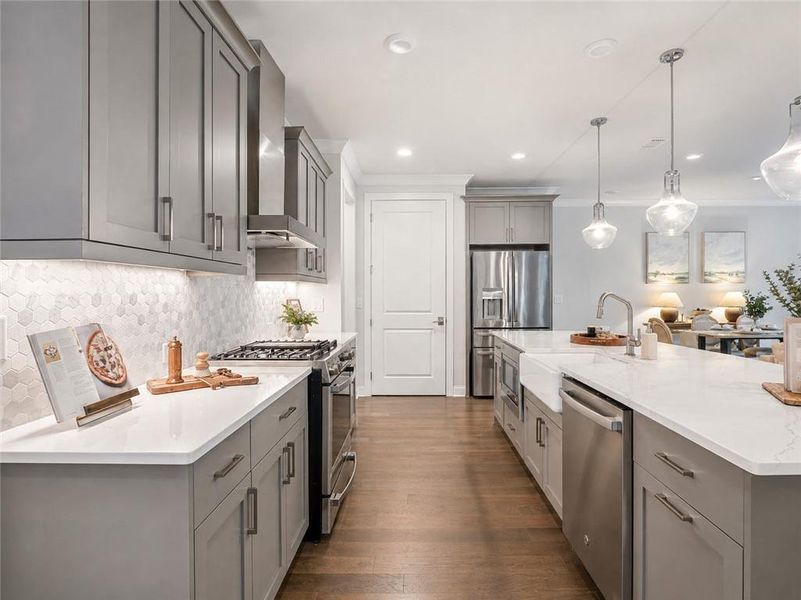 Furnished interior view inside a new home in , Johns Creek (Image 32).