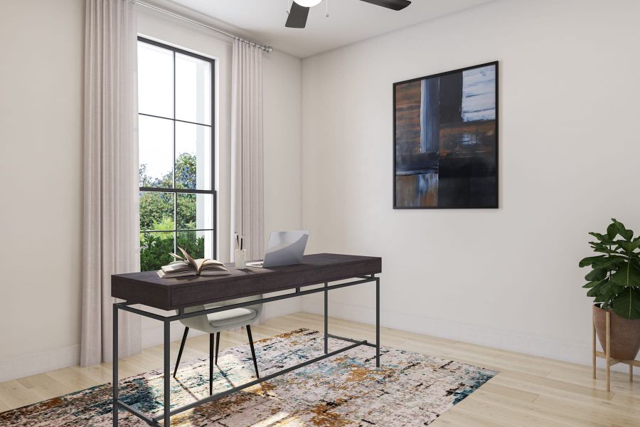 Representative furnished interior of a home built from the Salerno by Tri Pointe Homes in Woodson’s Reserve, Spring (Image 10).