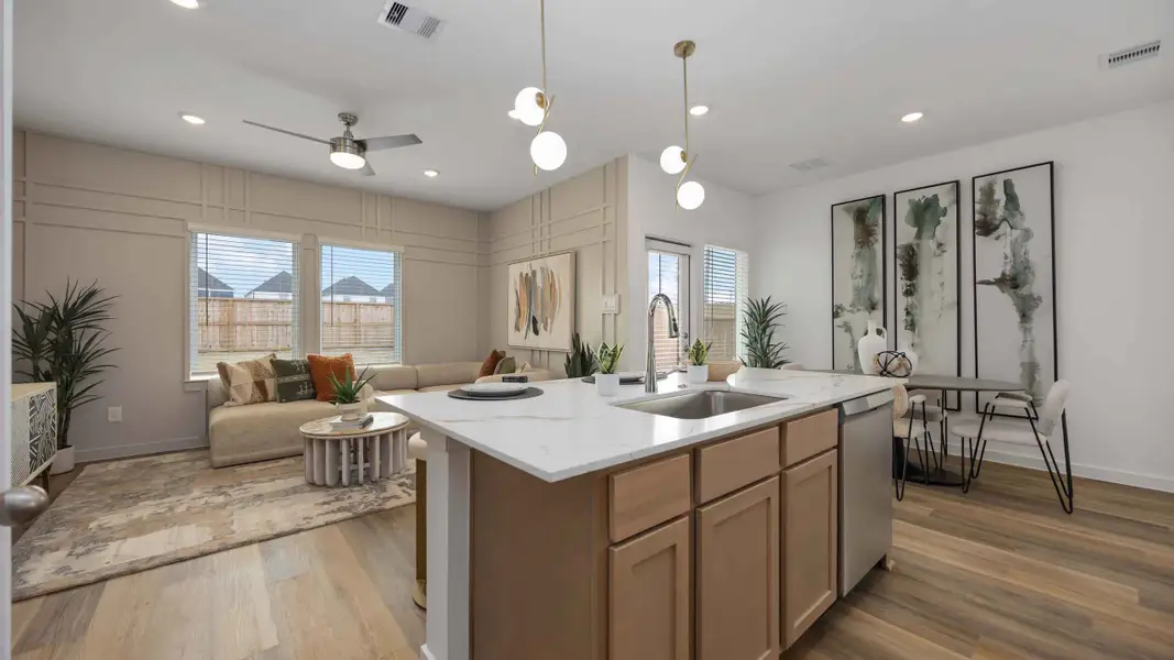 Furnished interior view inside a new home in Grand West, Houston (Image 4).