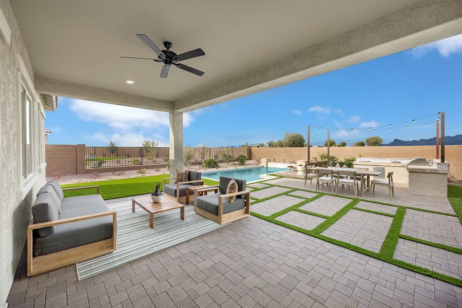 Representative exterior details of a home built from the Garnet by Mattamy Homes in Las Ventanas, Goodyear (Image 3).