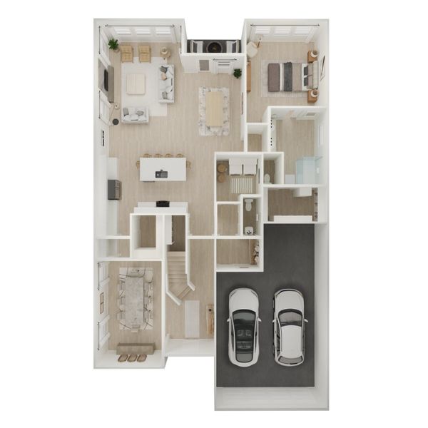 2D floor plan layout for the El Paso by K. Hovnanian® Homes in Kingdom Heights, Rosenberg, TX (Image 6). 2D floor plan layout for the El Paso by K. Hovnanian® Homes in Kingdom Heights, Rosenberg, TX (Image 6).