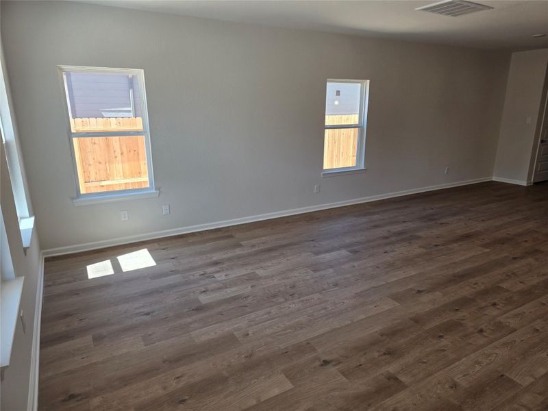 The Shetland III- Family Room. Home under construction, photo used for illustrative purposes only, colors and options will vary.