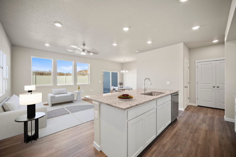 Representative furnished interior of a home built from the Palmer by View Homes in Aspen Meadows – Townhomes, Colorado Springs (Image 9).