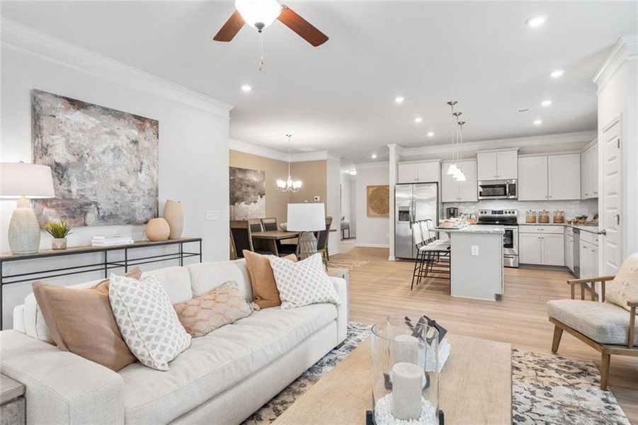 Furnished interior view inside a new home in Summerfield Place, Carrollton (Image 26).