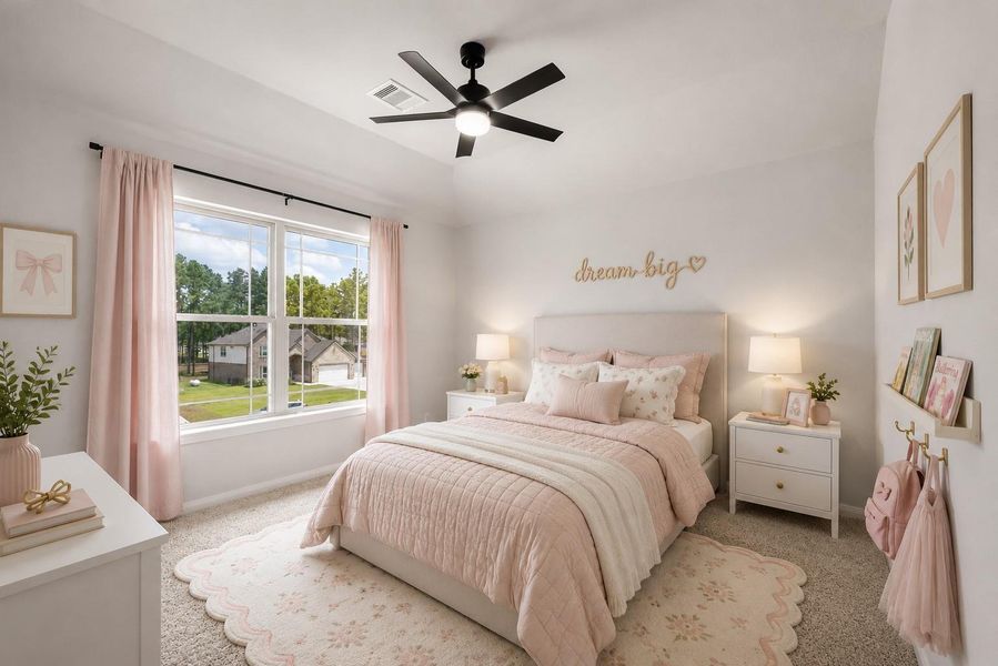 4th bedroom bathed in natural light, and located on the 2nd level *Virtually staged