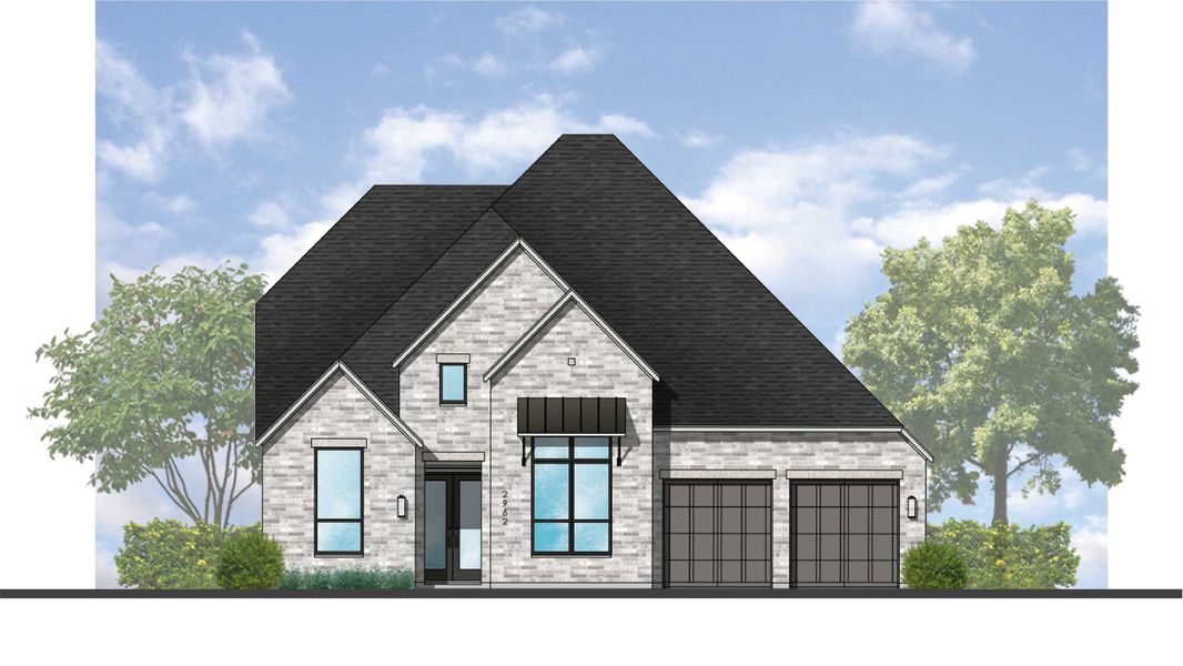 Representative rendering of the exterior for the 218 Plan by Highland Homes (Image 5).