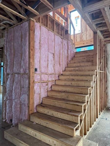 Example of sound wall insulation/  Installed around powder room.