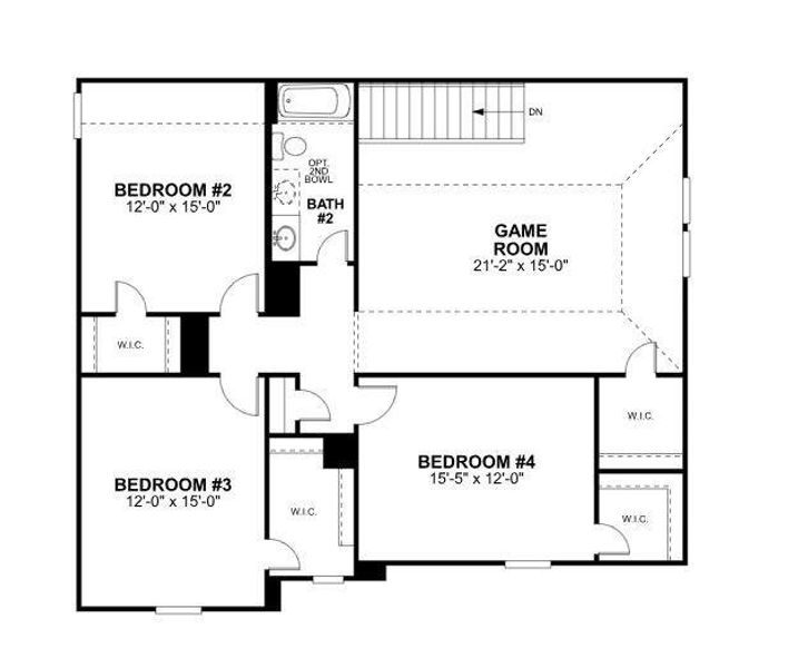 2D floor plan layout of this home in Summerview, Fulshear, TX (Image 5). 2D floor plan layout of this home in Summerview, Fulshear, TX (Image 5).