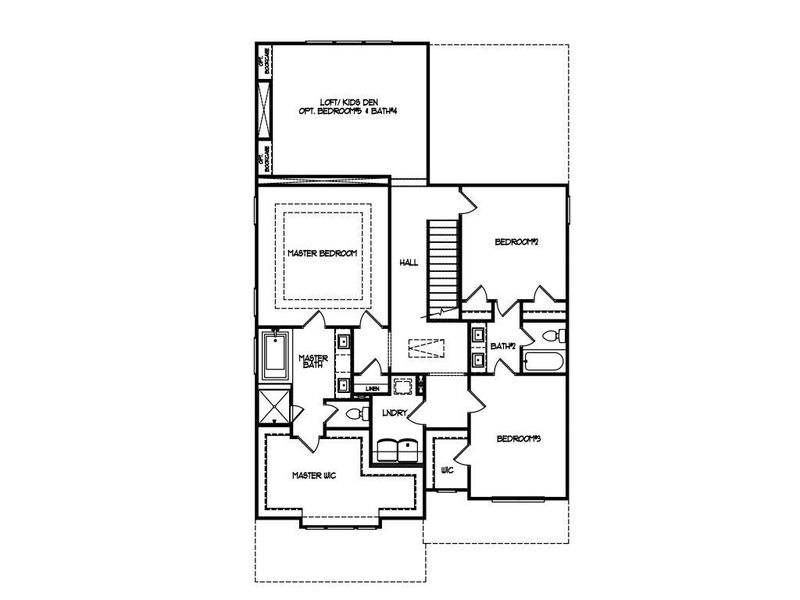 2D floor plan layout for the The Creekwood by Walker Anderson Homes in Hemingway, Flowery Branch, GA (Image 5). 2D floor plan layout for the The Creekwood by Walker Anderson Homes in Hemingway, Flowery Branch, GA (Image 5).