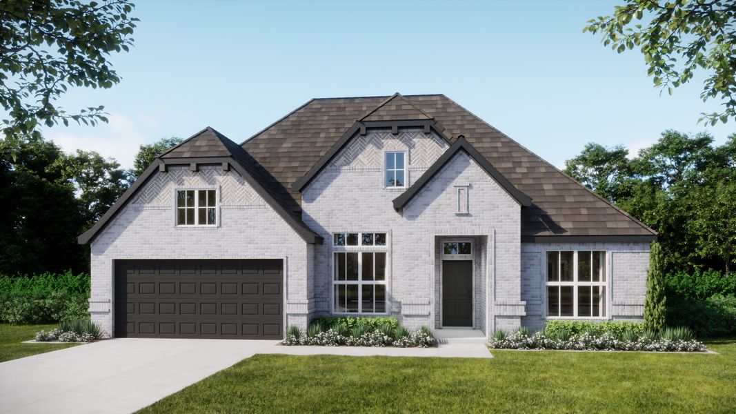 Representative exterior photo of a completed home built from the Concept 2464 by Landsea Homes in Lovers Landing, Forney, TX (Image 7).