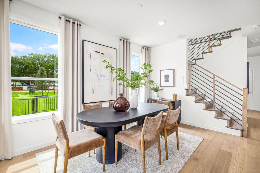 Representative furnished interior of a home built from the Asherton by Pulte Homes in Monarch on Main, Round Rock (Image 17). Representative furnished interior of a home built from the Asherton by Pulte Homes in Monarch on Main, Round Rock (Image 17).