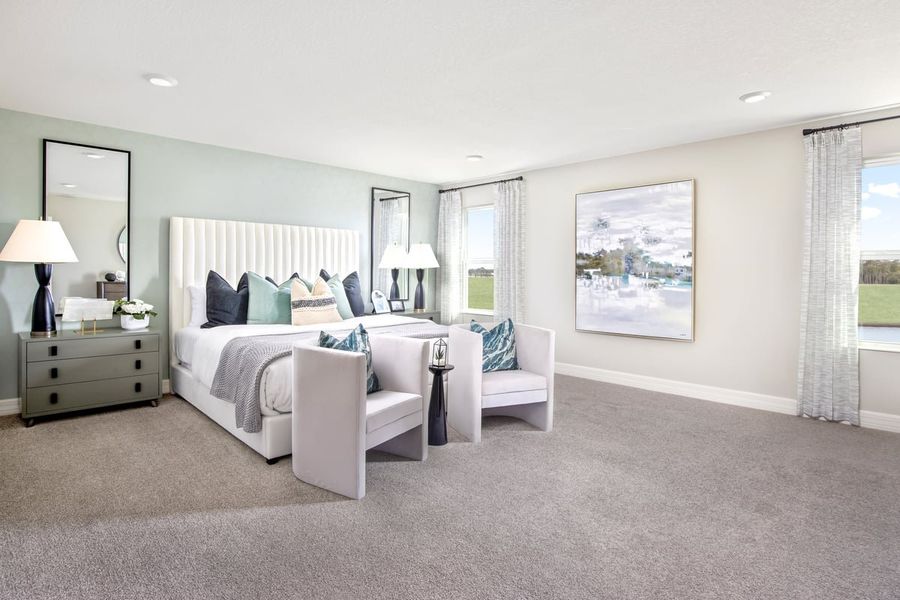 Representative furnished interior of a home built from the Plan 2566 Modeled by KB Home in The Preserve at Legends Pointe II, Hudson (Image 6).