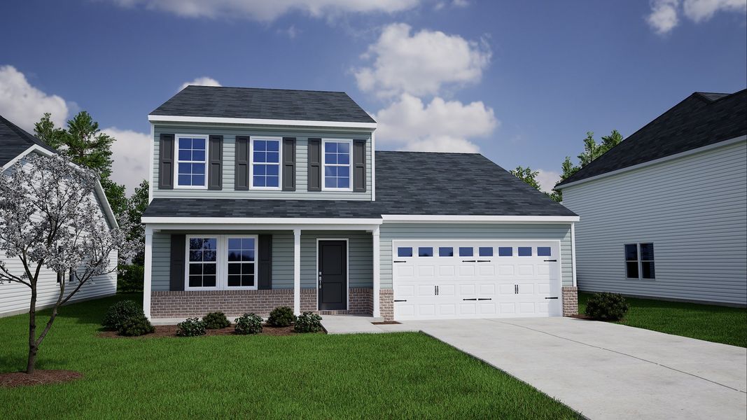 Representative exterior photo of a completed home built from the Pickens - Genesis Value Collection by Mungo Homes in Clairmont, Charlotte, NC (Image 15). Representative exterior photo of a completed home built from the Pickens - Genesis Value Collection by Mungo Homes in Clairmont, Charlotte, NC (Image 15).