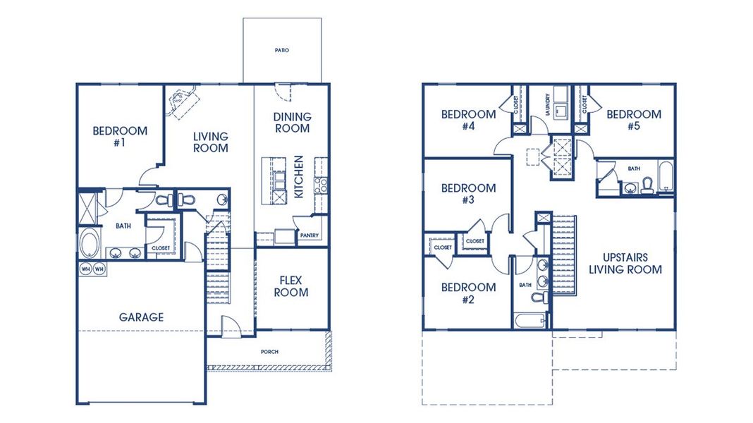 2D floor plan layout of this home in Captain's Corner, Grovetown, GA (Image 3).