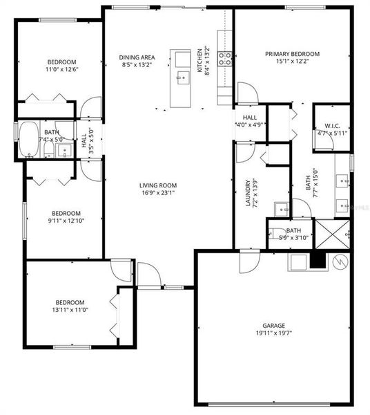 2D floor plan layout of this home in , Indian Lake Estates, FL (Image 5).
