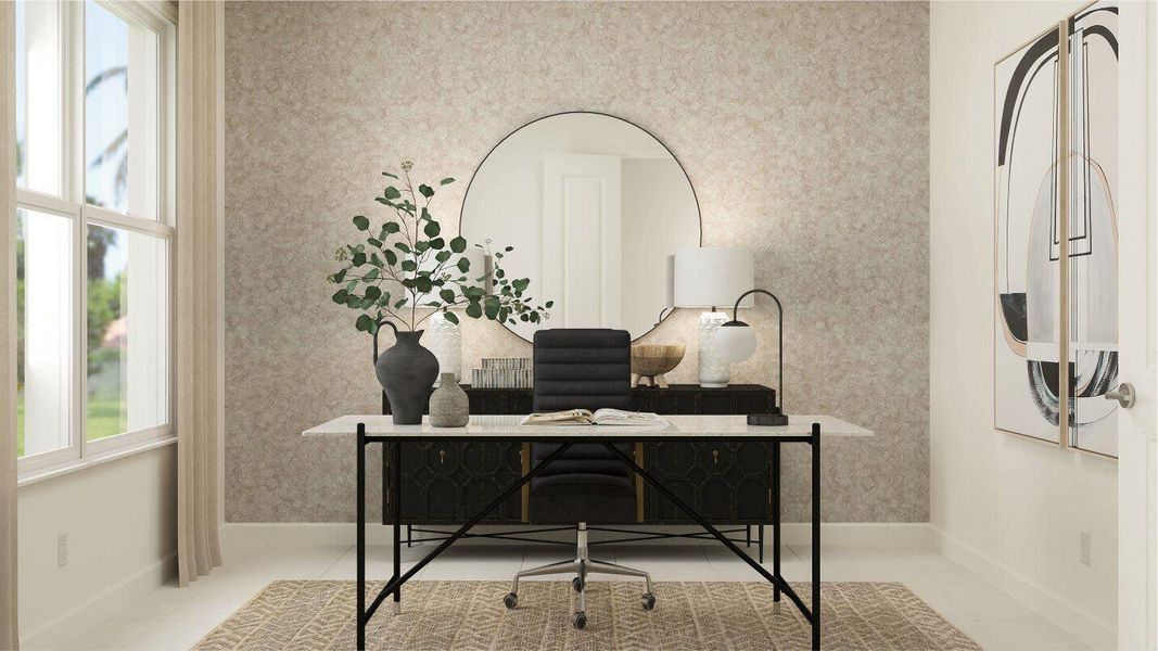 Furnished interior view inside a new home in Arden: The Providence Collection, Loxahatchee (Image 11).