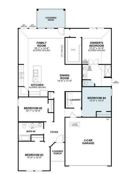 2D floor plan layout of this home in Meadow Park, Ponder, TX (Image 2). 2D floor plan layout of this home in Meadow Park, Ponder, TX (Image 2).