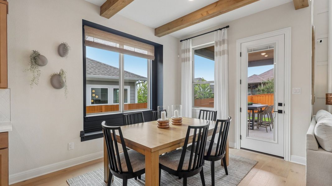 Representative furnished interior of a home built from the Rosewood by DRB Homes in Revelry, Del Valle (Image 15).