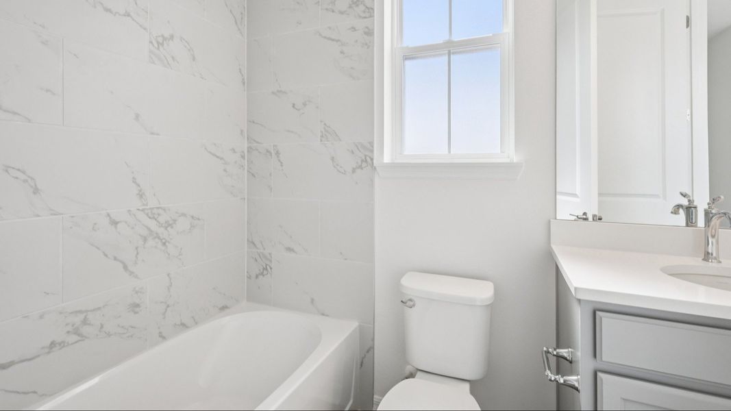 Furnished interior view inside a new home in Isla Mirada, San Antonio (Image 42).