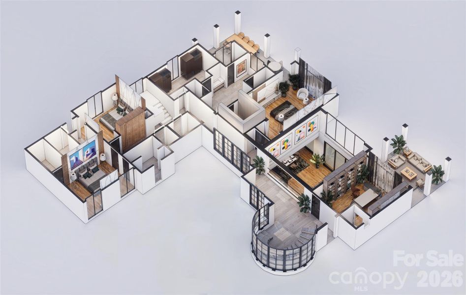 Upper level rendering
