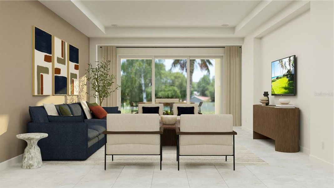 Furnished interior view inside a new home in Meadow Pointe, Groveland (Image 22).