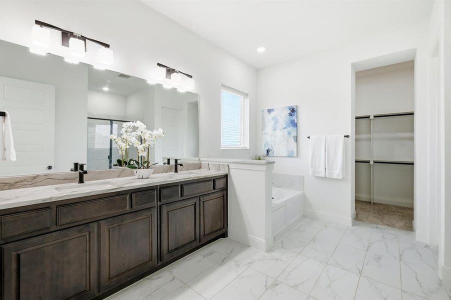 Furnished interior view inside a new home in Pecan Square - Gardens, Northlake (Image 30). Furnished interior view inside a new home in Pecan Square - Gardens, Northlake (Image 30).