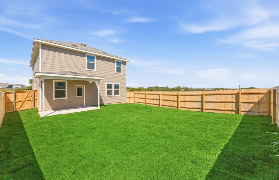 Exterior details and patio area of a home in Sonterra, Jarrell (Image 23).