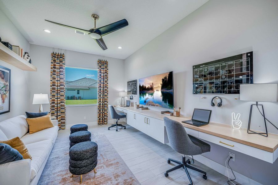 2D floor plan layout for the Sage by GHO Homes in Belterra, Port St. Lucie, FL (Image 46).