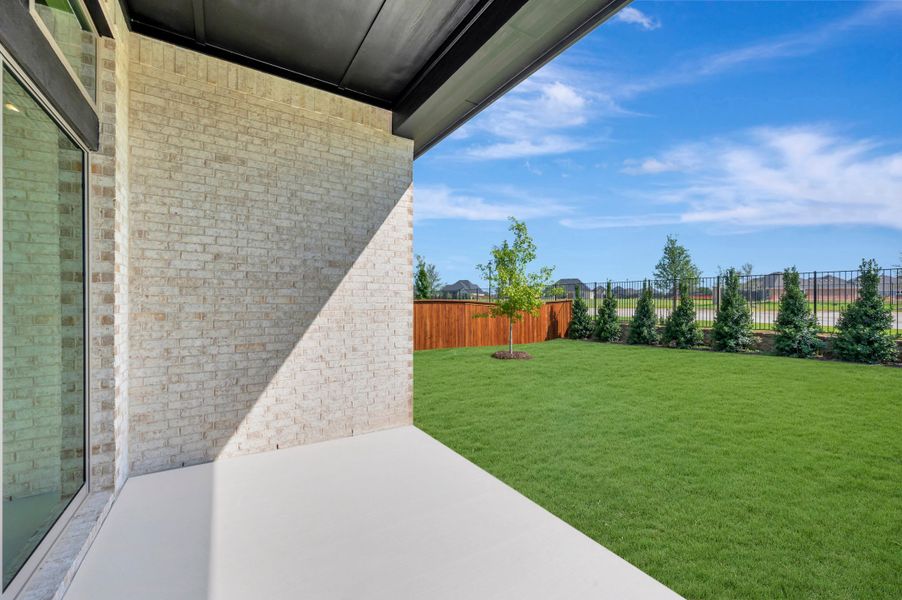 Exterior details and patio area of a home in Redden Farms - Executive Series, Midlothian (Image 4). Exterior details and patio area of a home in Redden Farms - Executive Series, Midlothian (Image 4).