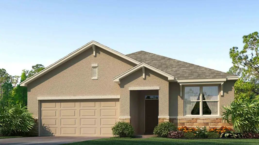 Representative exterior photo of a completed home built from the Aria by D.R. Horton in Riverside Terrace, Temple Terrace, FL (Image 13).