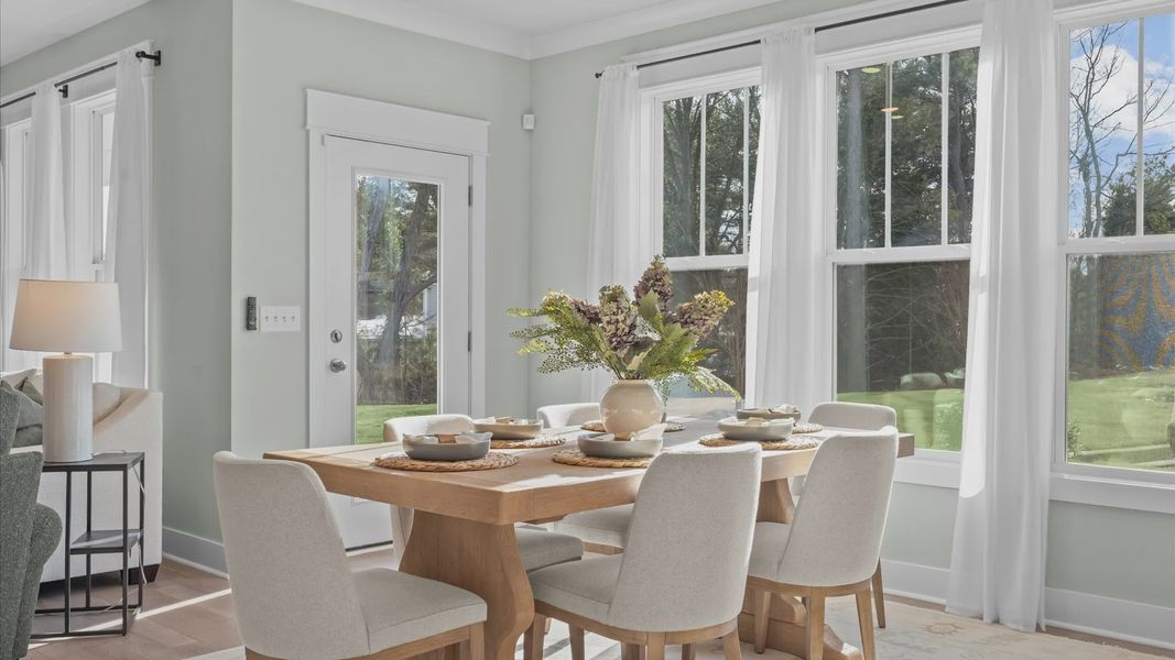 Furnished interior view inside a new home in Creeks at Midway, Anderson (Image 5).