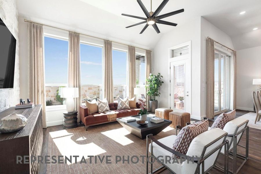 Furnished interior view inside a new home in The Woodlands Hills, Willis (Image 11).