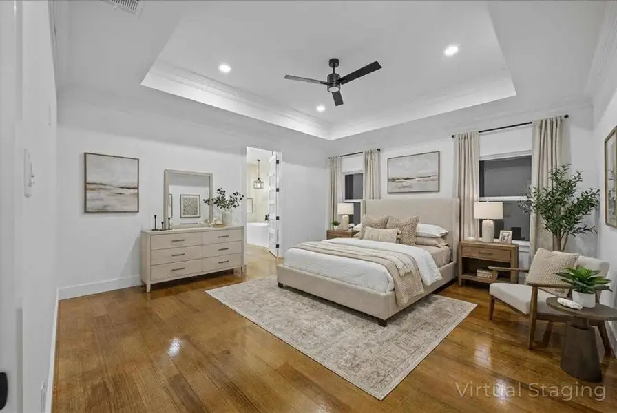 Virtually Staged primary bedroom for illustration purposes. Virtually Staged primary bedroom for illustration purposes.