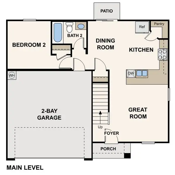 2D floor plan layout for the Aguila by Century Complete in Coolidge Gateway Manor, Coolidge, AZ (Image 3).