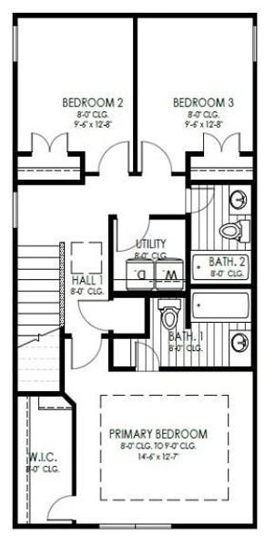 2D floor plan layout of this home in Santa Fe, Cleveland, TX (Image 3).