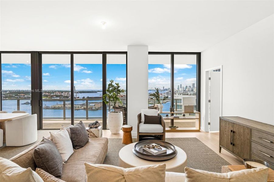 Furnished interior view inside a new home in Five Park, Miami Beach (Image 5). Furnished interior view inside a new home in Five Park, Miami Beach (Image 5).