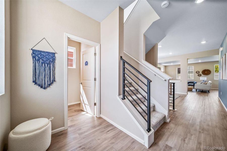 Furnished interior view inside a new home in Thompson River Ranch, Johnstown (Image 24).
