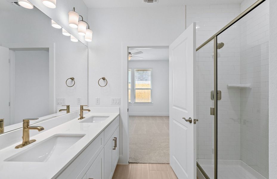 Furnished interior view inside a new home in Crosswinds, Kyle (Image 5).